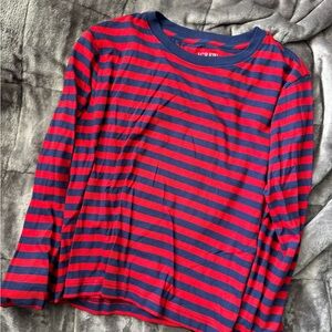 J. Crew Red and Blue Striped Shirt